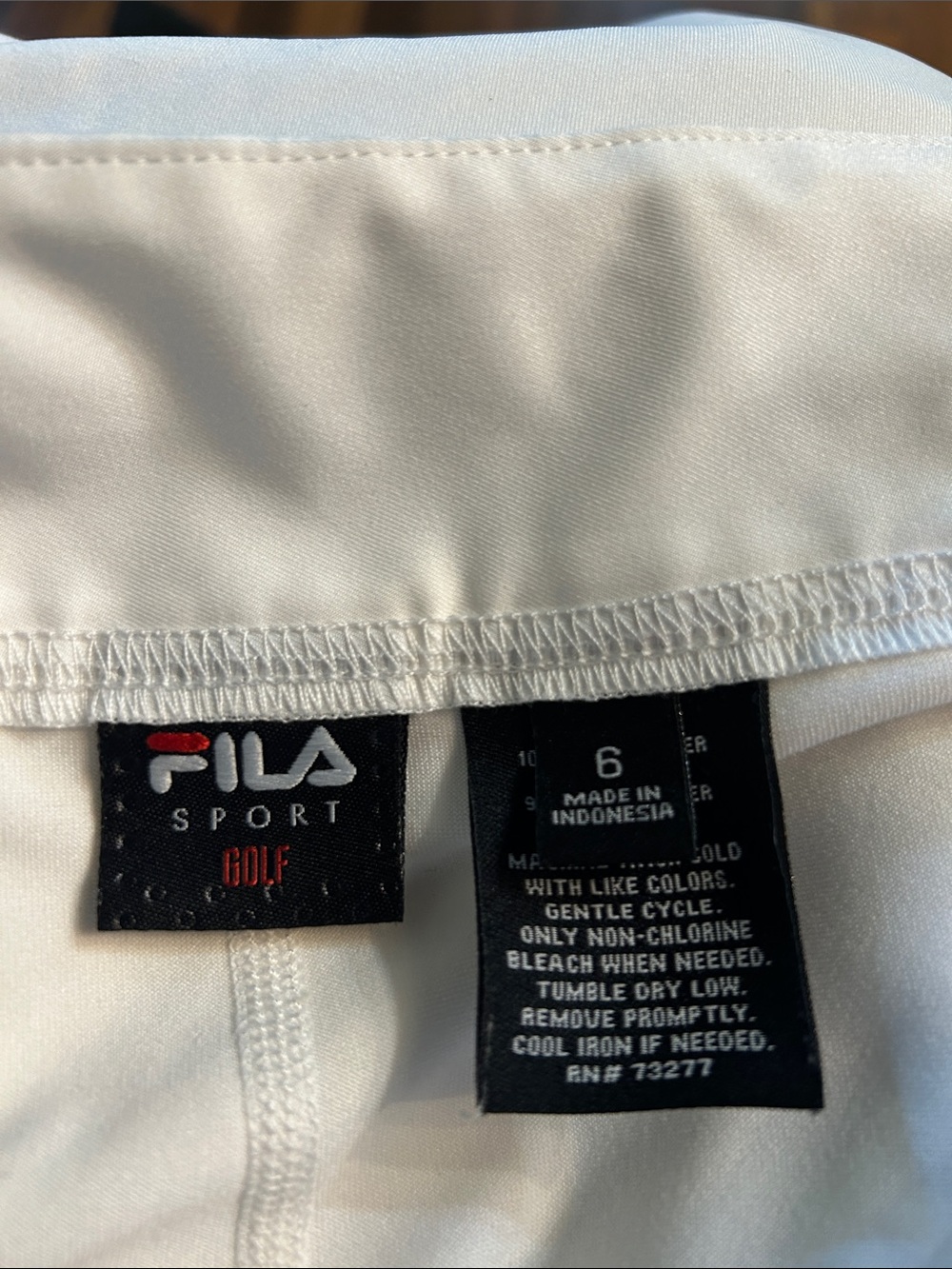FILA White Performance Golf Skort - Picture 8 of 8